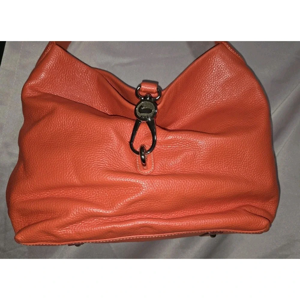Dooney & Bourke Pebble Leather Logo Hobo